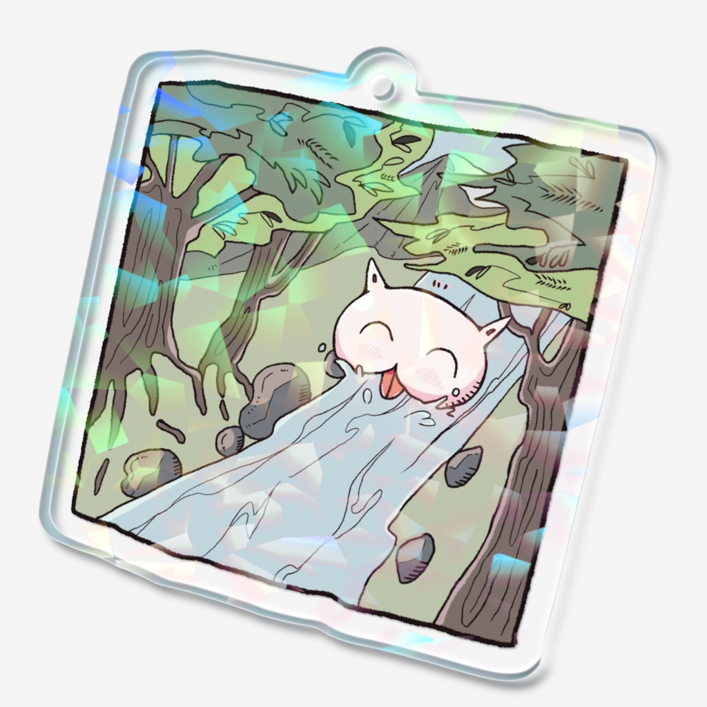 冷やしけつおとこホログラムアクリルキーホルダー