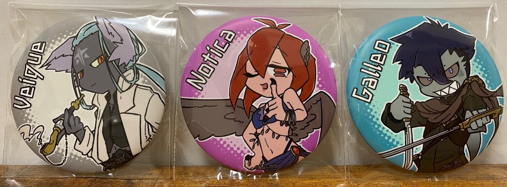 デフォルメマット仕様缶バッジ