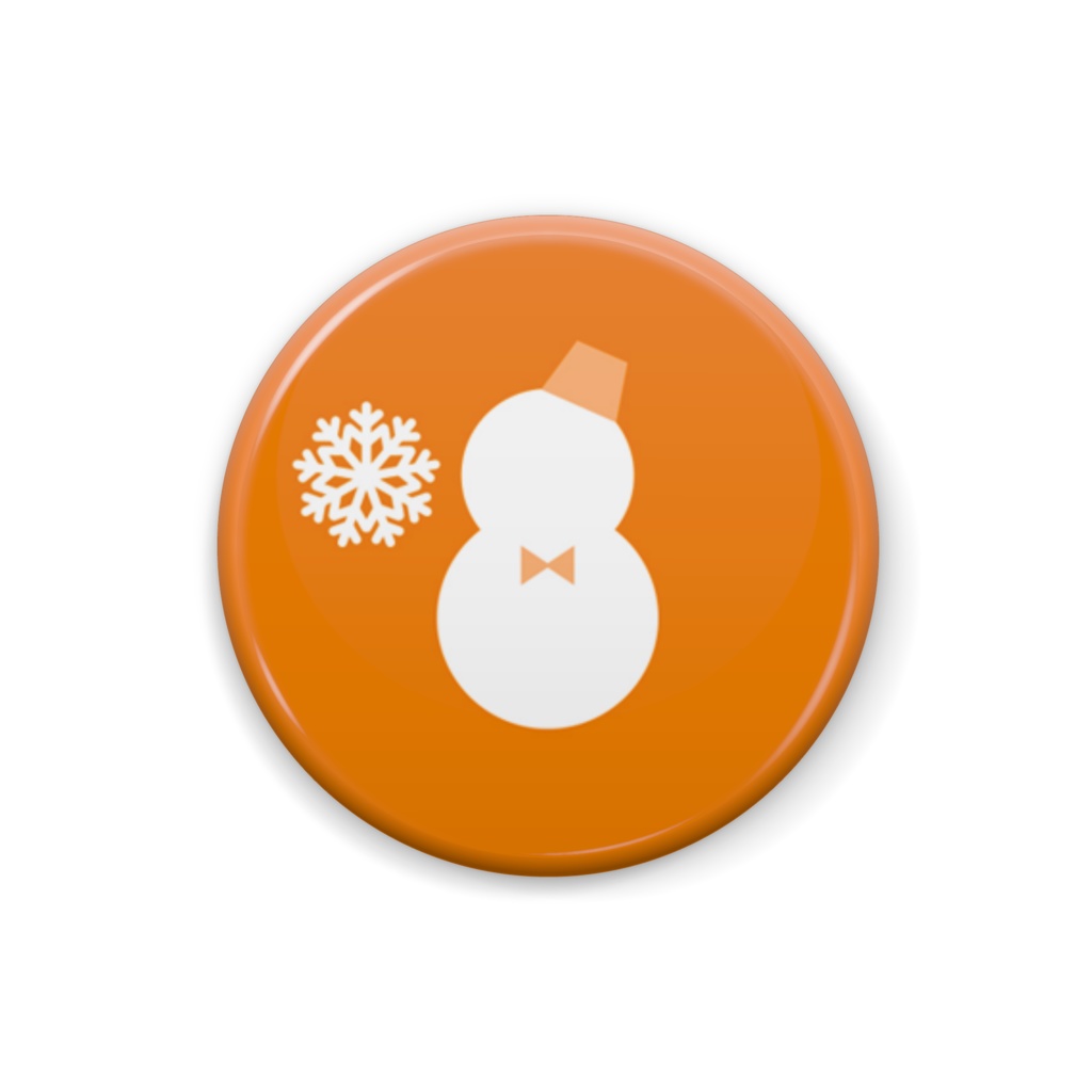 SNOW!SNOW!缶バッジ(オレンジ)