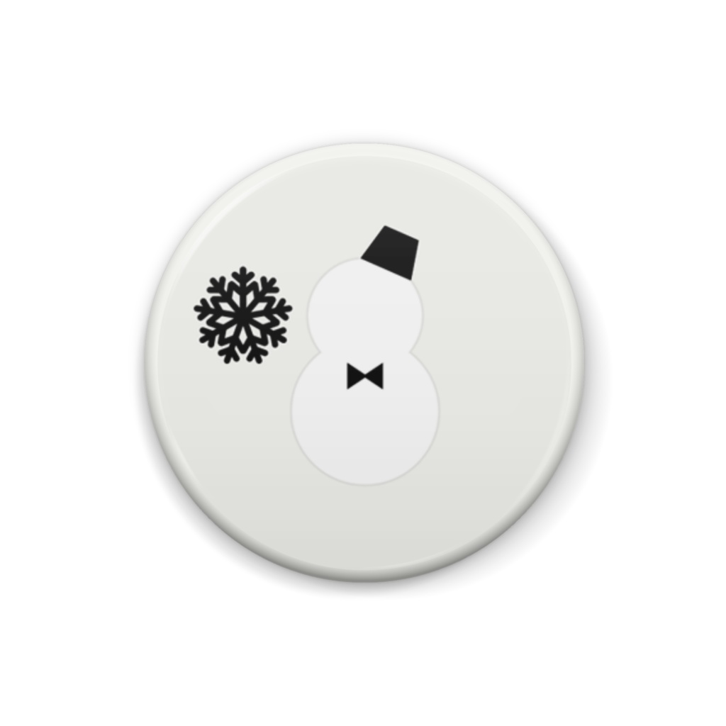 SNOW!SNOW!缶バッジ(白)