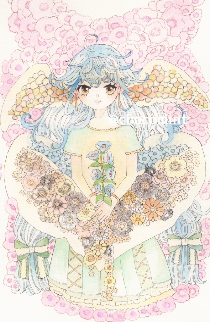 ミモザの羽根をもつ女の子