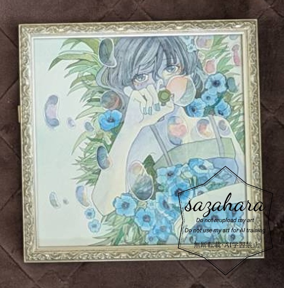 額装原画『シャボン玉』