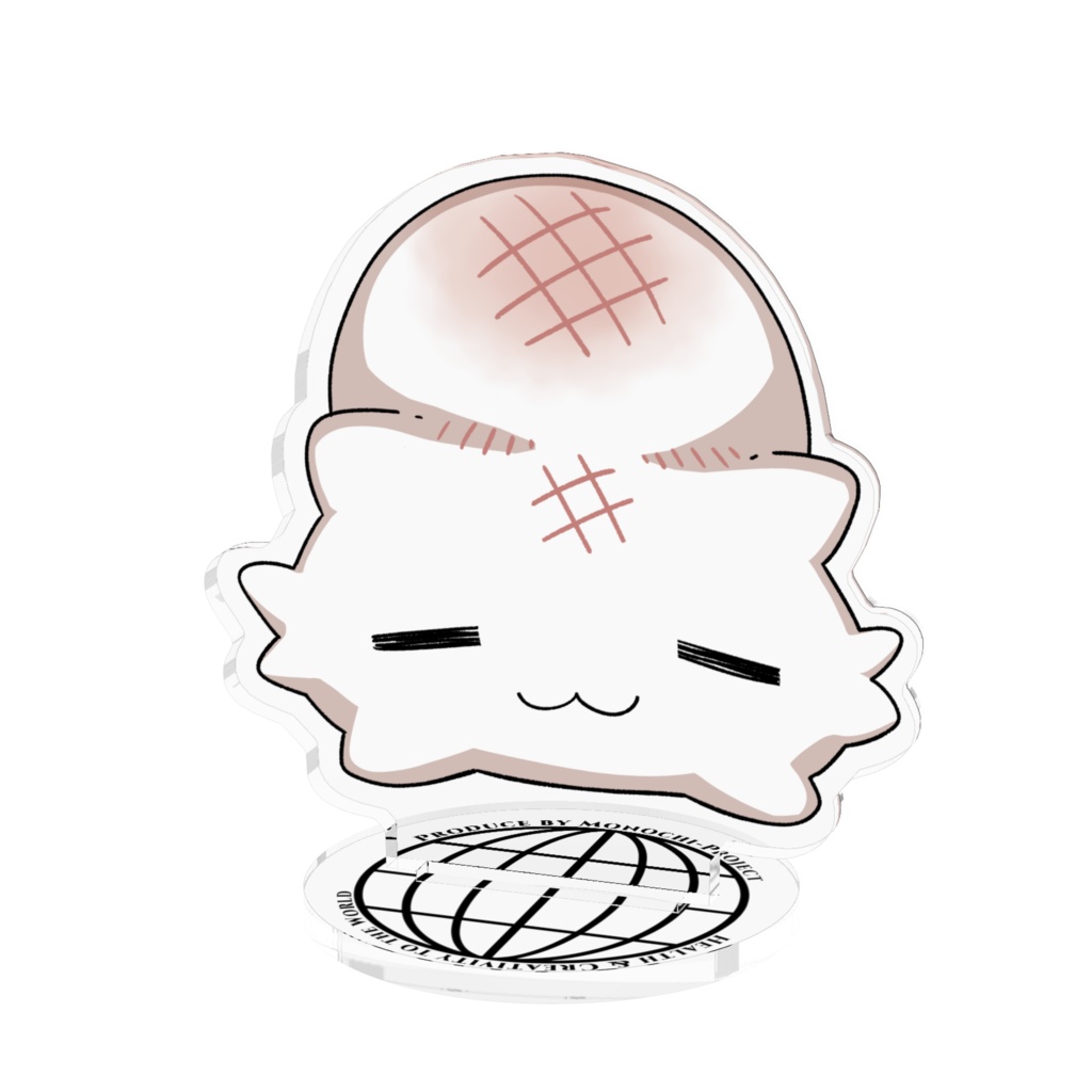 モノチプロジェクト応援アクリルスタンド - ぷっくりオモニャー (70mm×70mm)