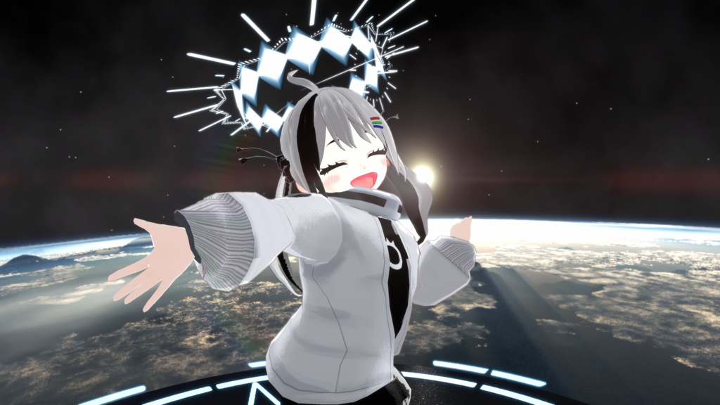 【MA対応】サイバーヘイロー/CyberHalo V1.0(VRC用アクセサリー/ヘイロー/天使の輪)