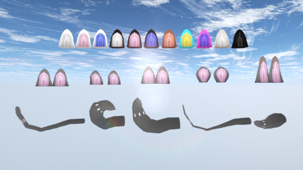 【MA対応】アニマルパーツ/AnimalParts V1.0(VRC用アクセサリー/ケモ耳/尻尾)