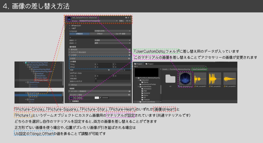 【MA対応】思い出キーリング/MemoryKeyring V1.0(VRC用アクセサリー/画像/音を鳴らす)