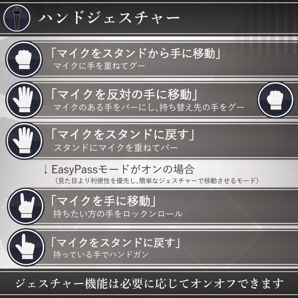 【MA対応】どこでもマイクセット/MicPack V1.1(VRC用小道具/ギミック/ライブ)