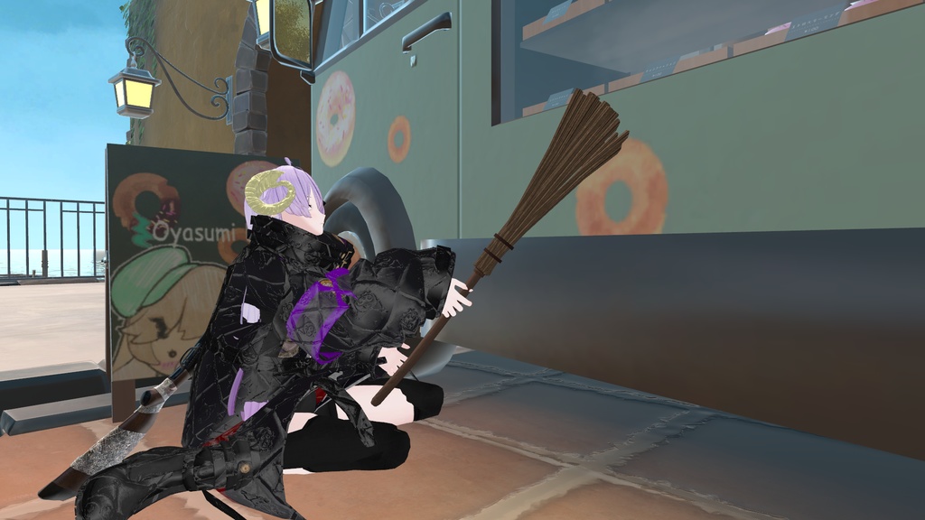 【無料配布中+MA対応】ほうきギミック/BroomPack V1.0(VRC用小道具/衣装/箒)