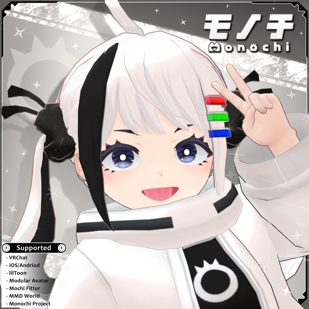 【4/25~】 モノチ Monochi 【オリジナル3Dモデル】 #Monochi3D