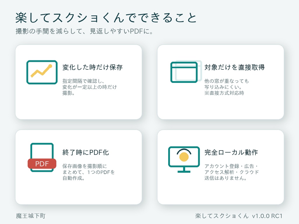 楽してスクショくん v1.0.0 RC1