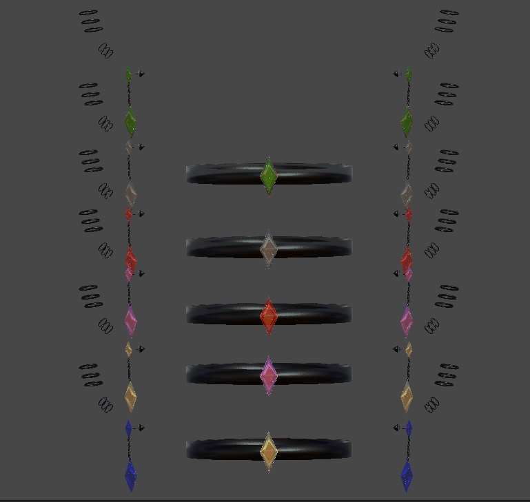 Earing and neckles simples