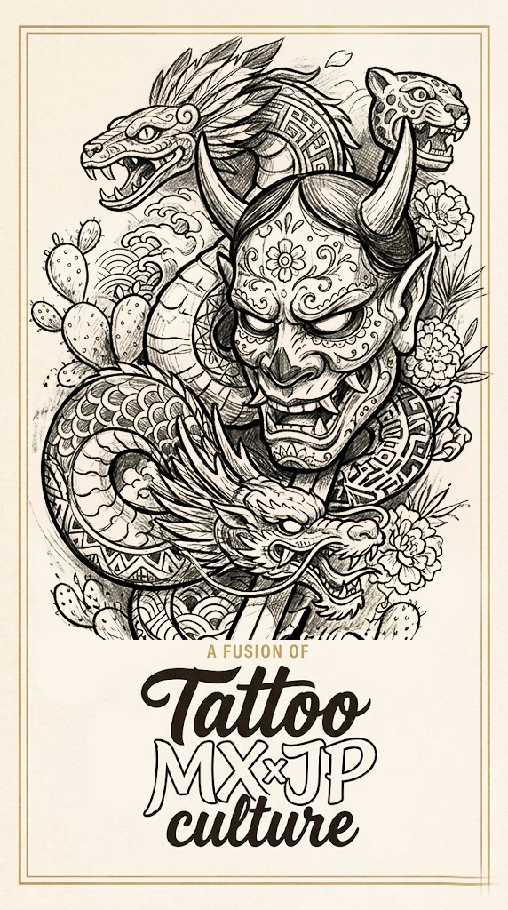 Tattoo MXxJP culture (Bundle of 5 tattoo designs for your back)