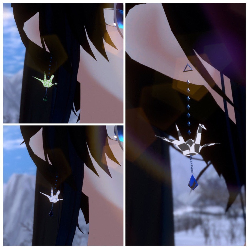 【無料】折り鶴のピアス