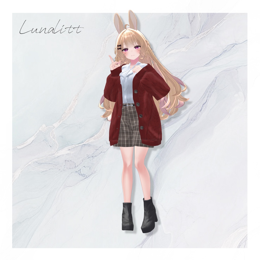 【12アバター対応】春の風、揺れるひだまり【VRChat向け衣装モデル】