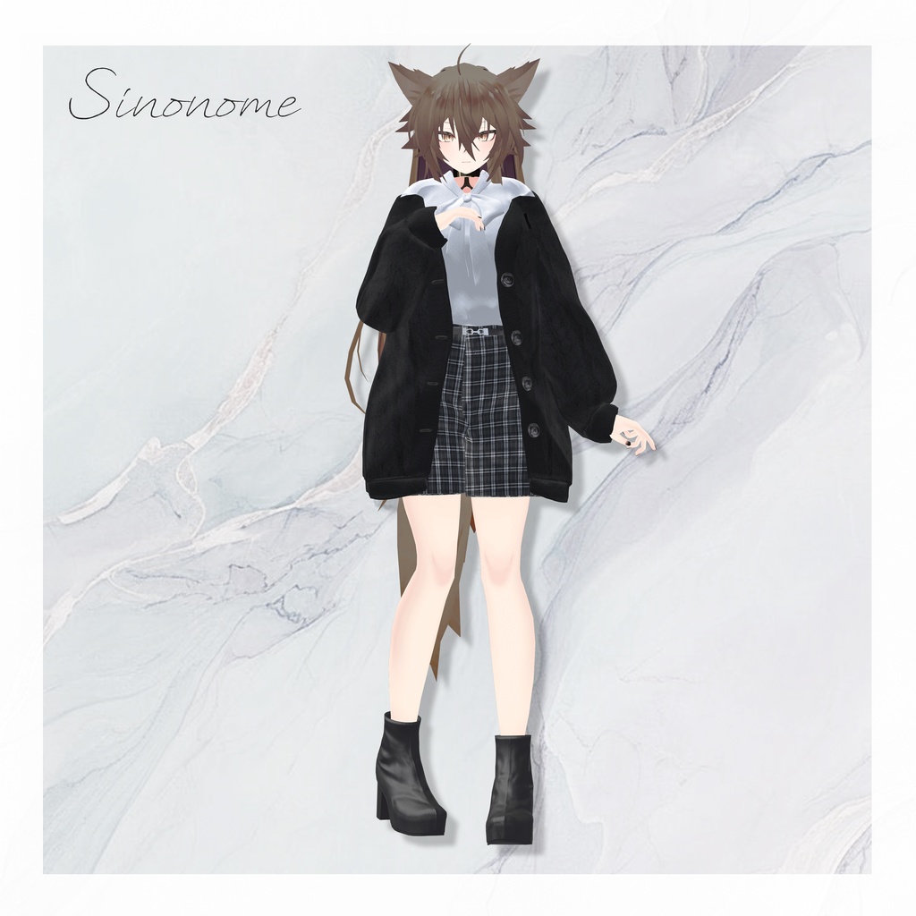 【12アバター対応】春の風、揺れるひだまり【VRChat向け衣装モデル】