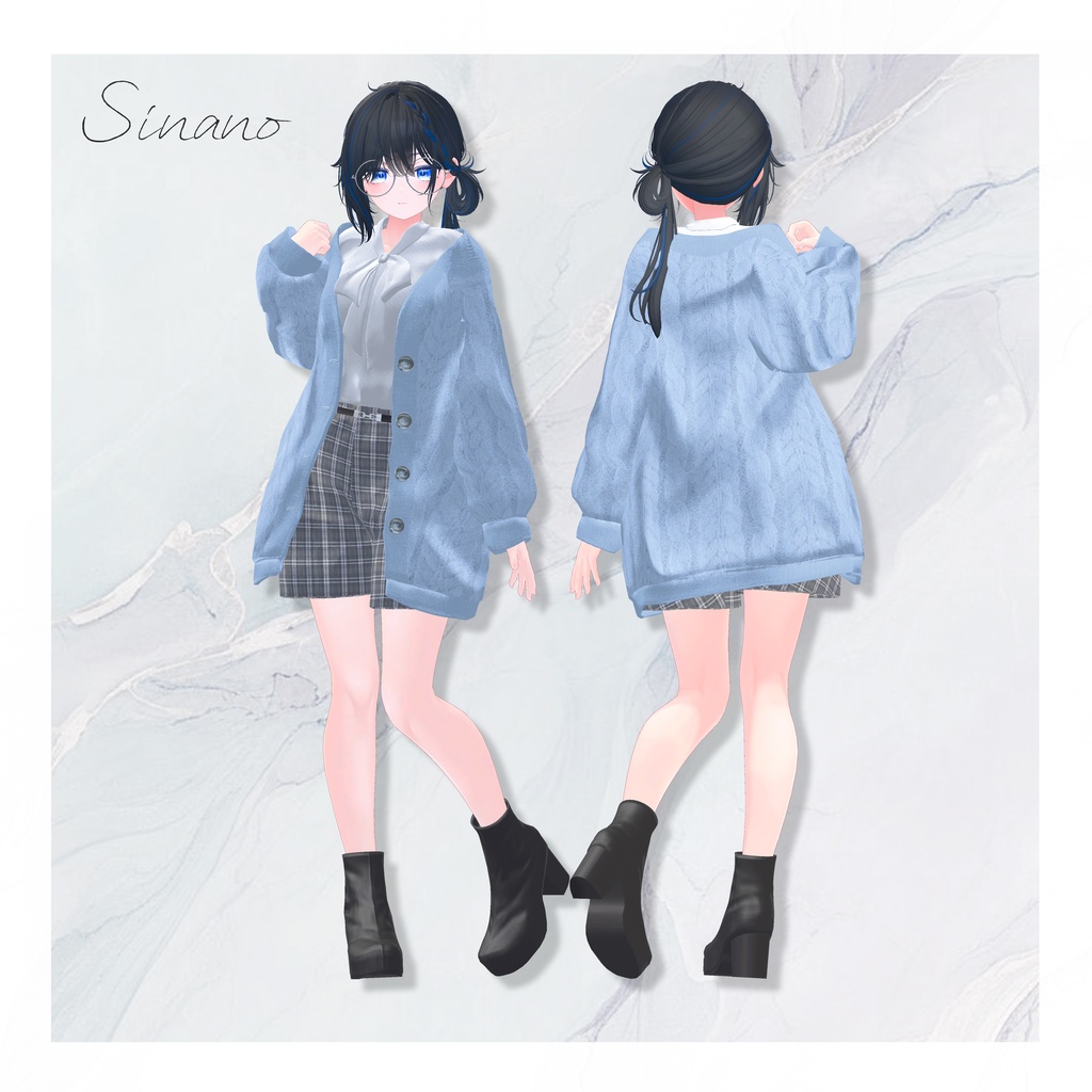 【12アバター対応】春の風、揺れるひだまり【VRChat向け衣装モデル】