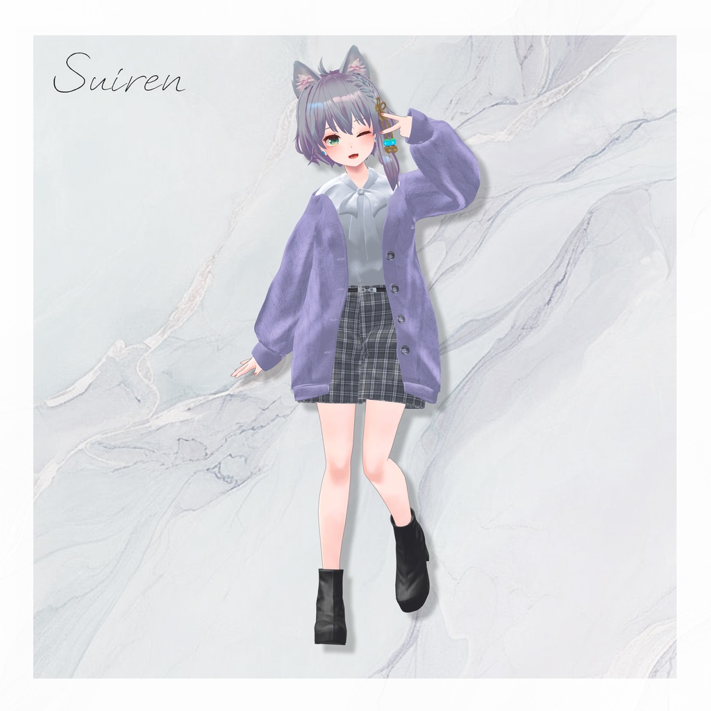 【12アバター対応】春の風、揺れるひだまり【VRChat向け衣装モデル】