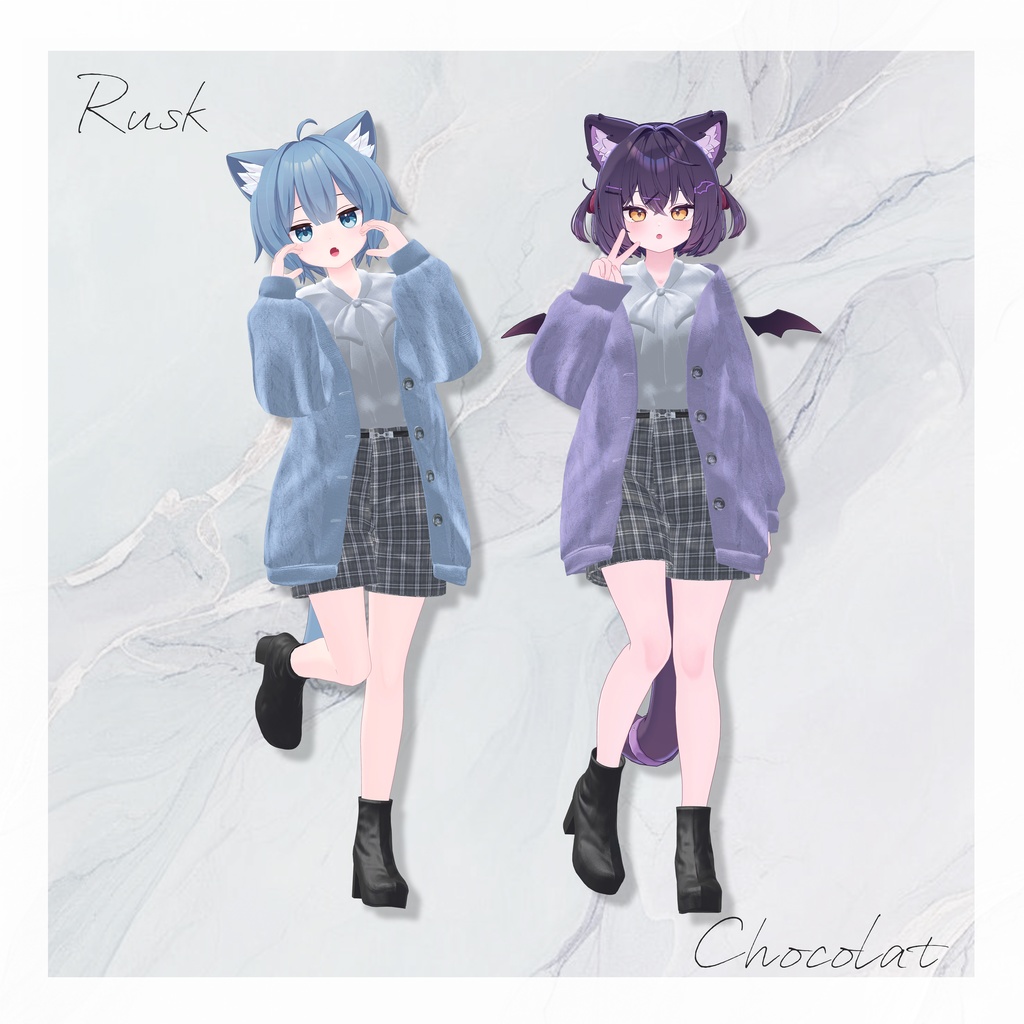 【12アバター対応】春の風、揺れるひだまり【VRChat向け衣装モデル】