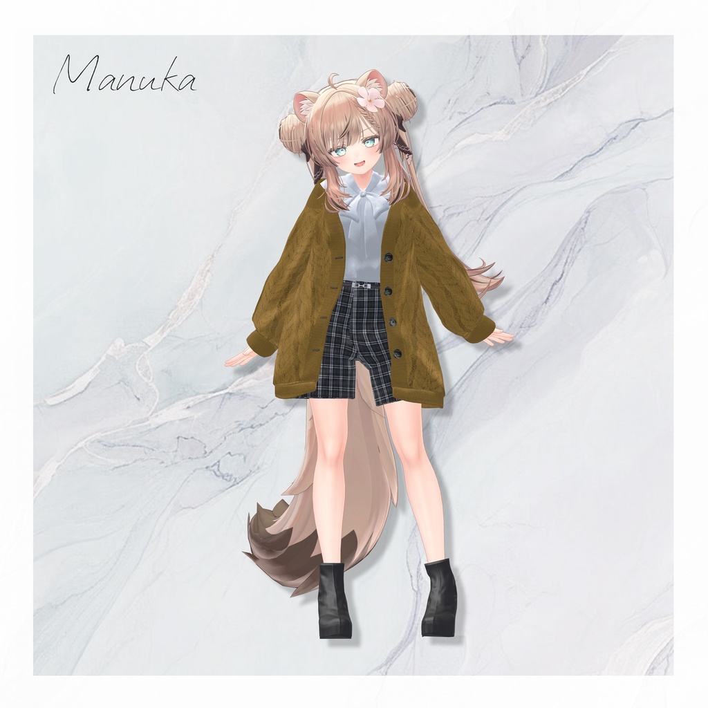 【12アバター対応】春の風、揺れるひだまり【VRChat向け衣装モデル】