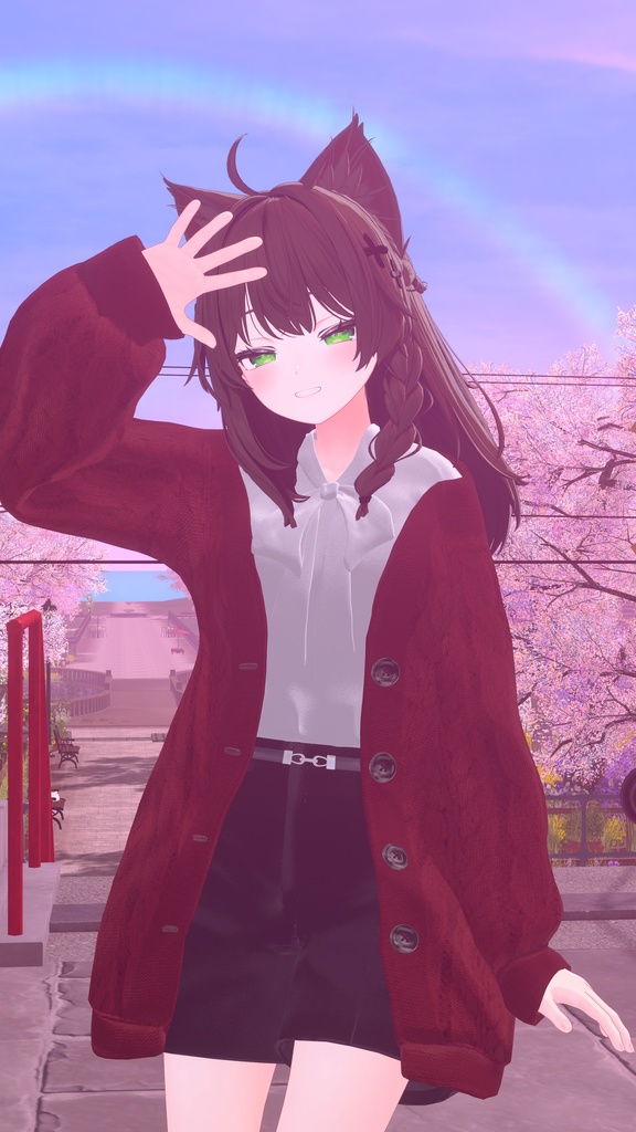 【12アバター対応】春の風、揺れるひだまり【VRChat向け衣装モデル】