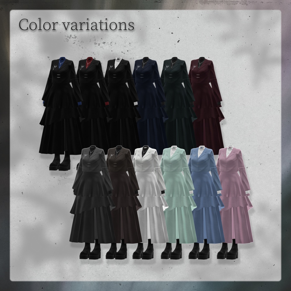 【4アバター対応】Flecta ‐ フレクタ ‐ 【VRChat向け衣装モデル】