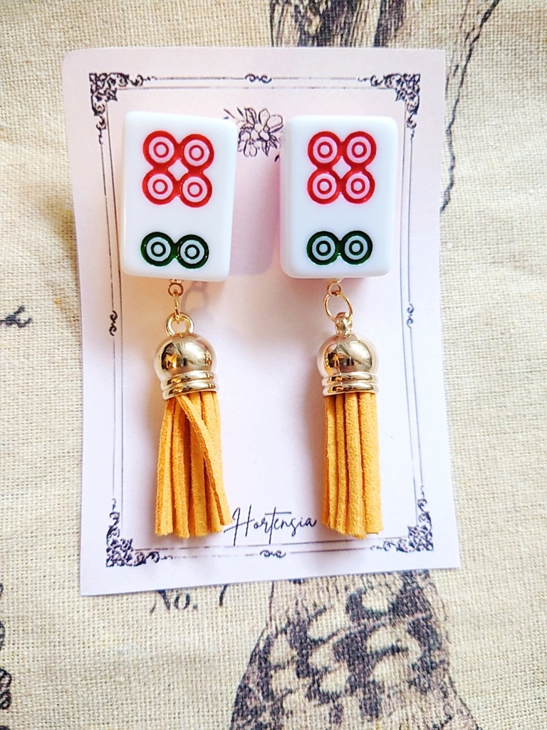 麻雀牌ピアス/ イヤリング