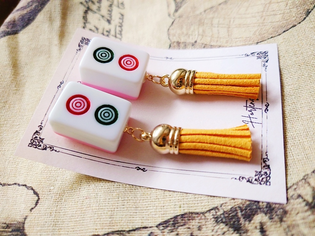 麻雀牌ピアス/イヤリング