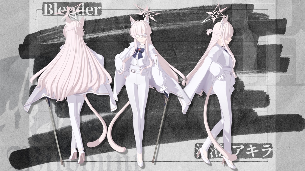 【無料配布】清澄 アキラ  3Dモデル (blend) - imi-fumei - 3/3