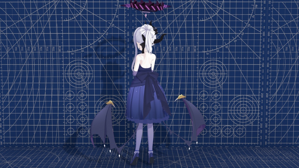 【無料配布】空崎ヒナ(ドレス) 3Dモデル (blend)