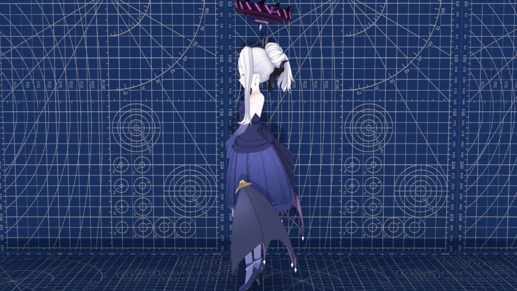 【無料配布】空崎ヒナ(ドレス) 3Dモデル (blend)