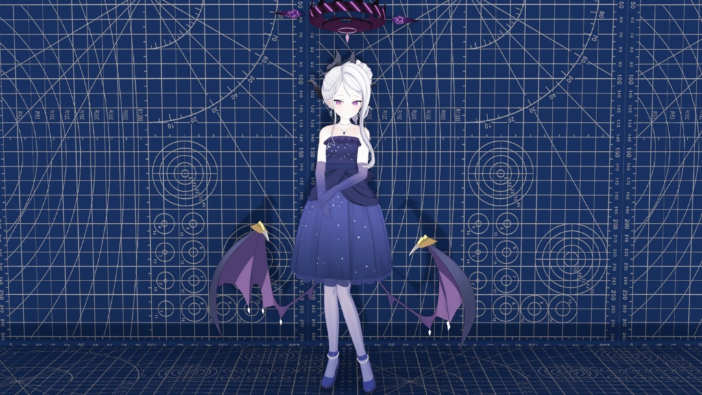 【無料配布】空崎ヒナ(ドレス) 3Dモデル (blend)