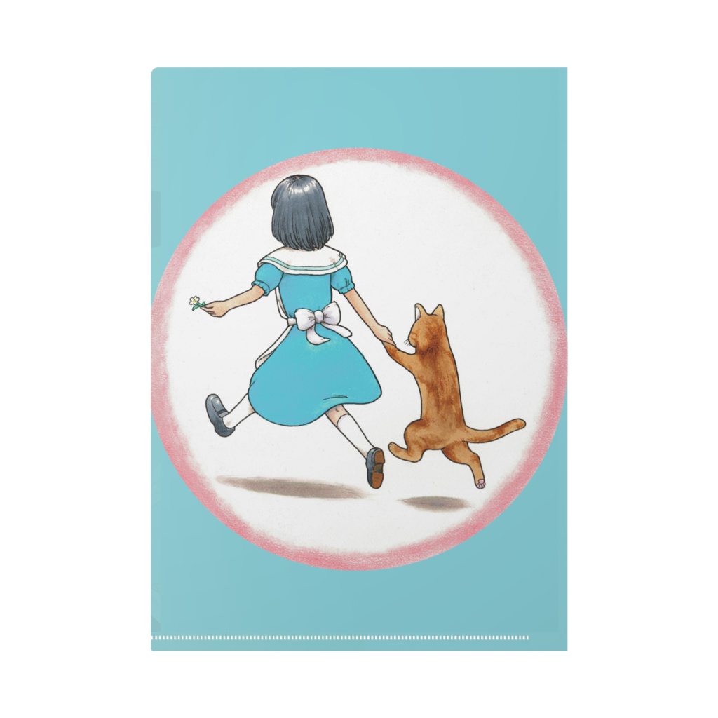 【『不思議の国のアリス講読』記念】「アリスとダイナ」クリアファイル【英語グッズ】