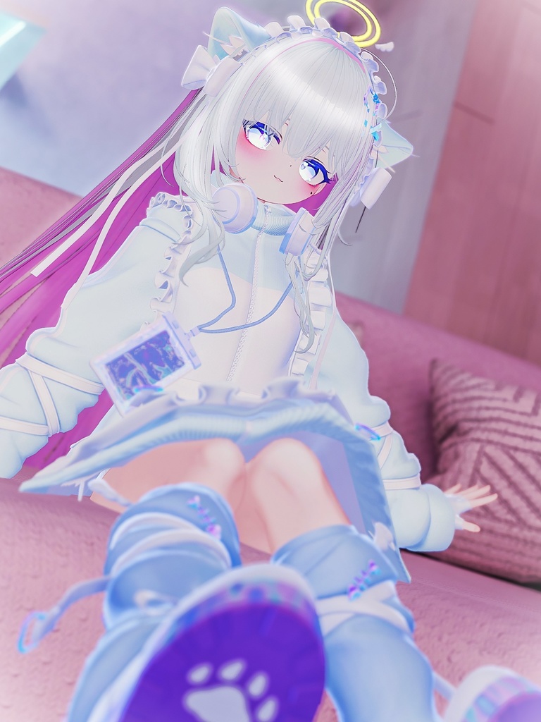 オリジナル3Dモデル「ピューマのぷまちゃん」 & 22アバター対応衣装「ぷまちゃんの天使ジャージ」