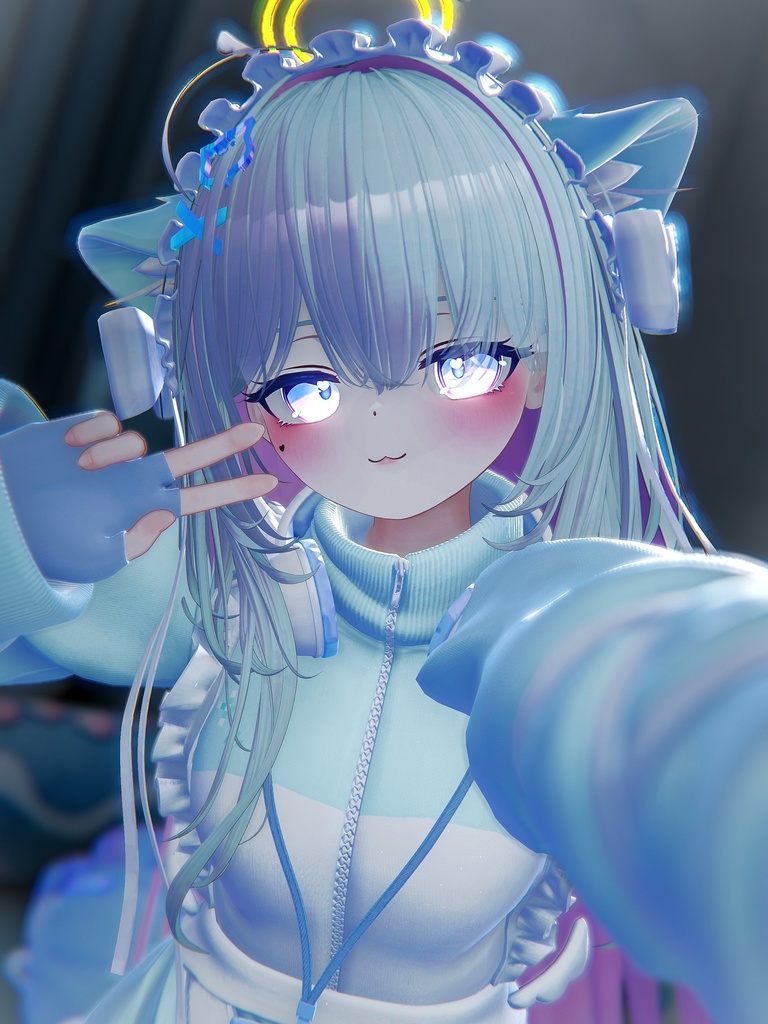 オリジナル3Dモデル「ピューマのぷまちゃん」 & 22アバター対応衣装「ぷまちゃんの天使ジャージ」