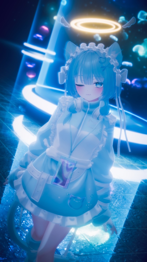 オリジナル3Dモデル「ピューマのぷまちゃん」 & 22アバター対応衣装「ぷまちゃんの天使ジャージ」