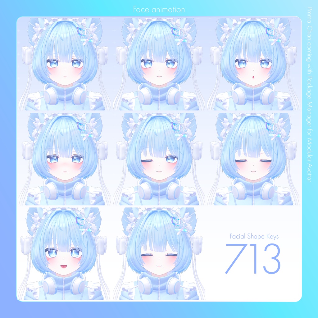 オリジナル3Dモデル「ピューマのぷまちゃん」 & 22アバター対応衣装「ぷまちゃんの天使ジャージ」