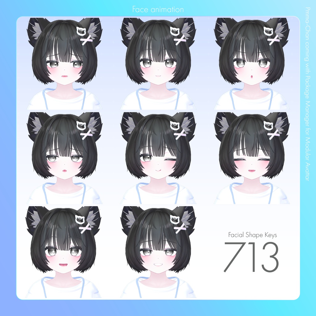 オリジナル3Dモデル「ピューマのぷまちゃん」 & 22アバター対応衣装「ぷまちゃんの天使ジャージ」