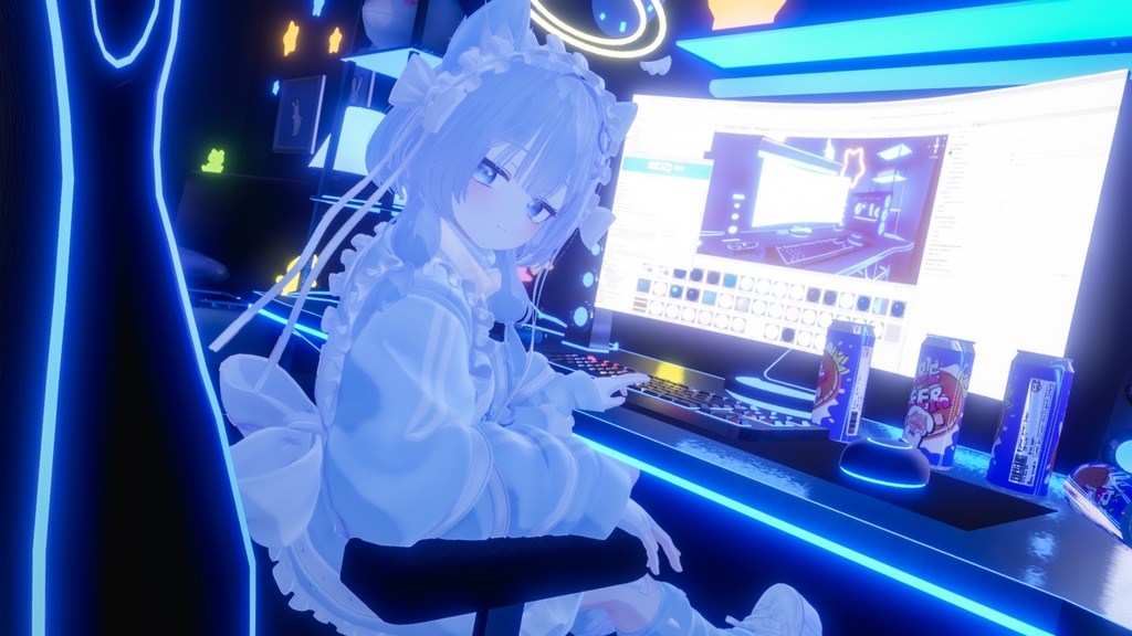 オリジナル3Dモデル「ピューマのぷまちゃん」 & 22アバター対応衣装「ぷまちゃんの天使ジャージ」