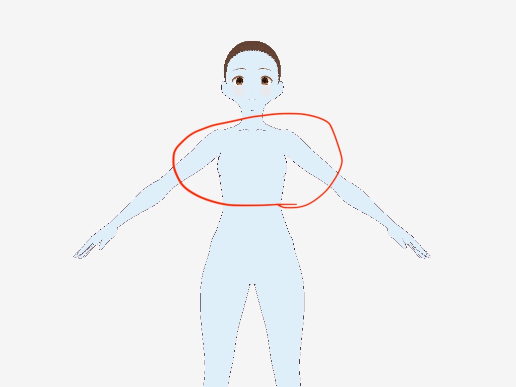 上半身インナーオフ