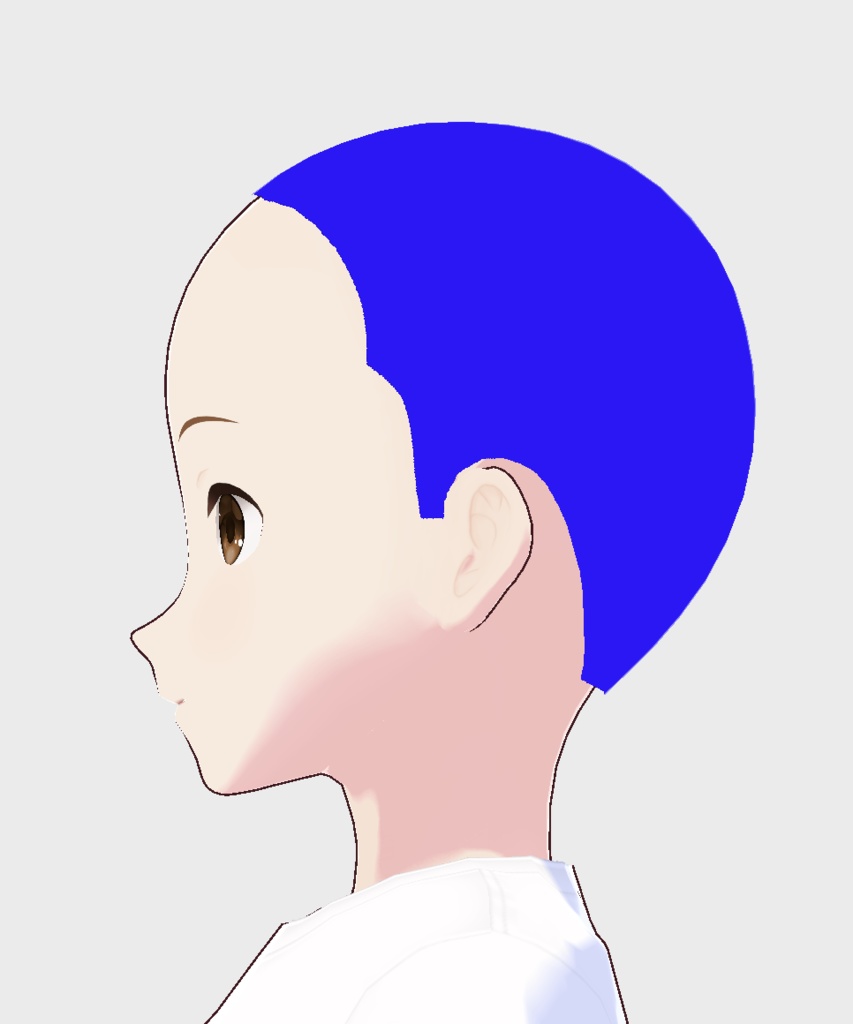 アニメ調　セルルック　ベースヘア