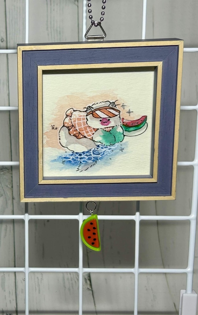 【額装原画】ねこむすび
