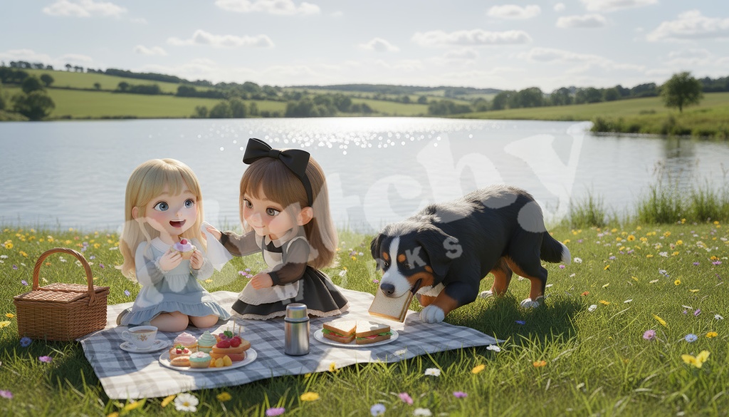 Meany&Ciel ピクニック編 5枚セット (AIイラスト 6Kサイズ)