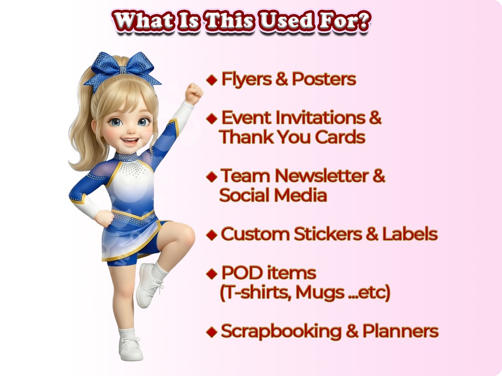 ジュニアチアガール クリップアート オールスターエディション | 52枚PNG 透過背景