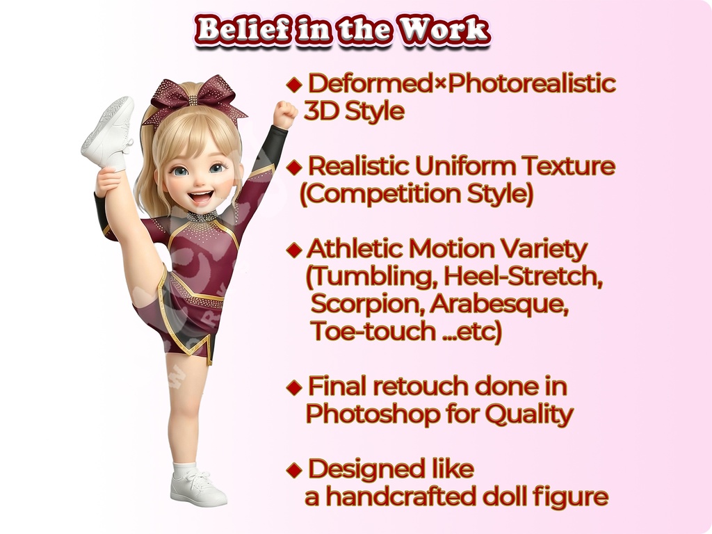 ジュニアチアガール クリップアート オールスターエディション Vol.2 | 52枚PNG 透過背景