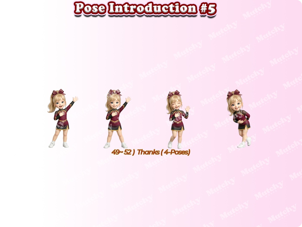 ジュニアチアガール クリップアート オールスターエディション Vol.2 | 52枚PNG 透過背景