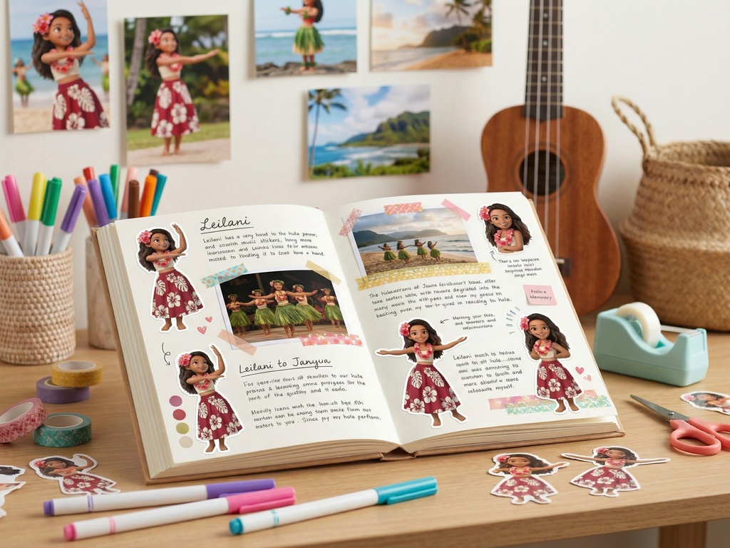 フラガール クリップアート アウアナエディション | 15枚PNG 透過背景 3Dフィギュアスタイル ハワイアンダンス