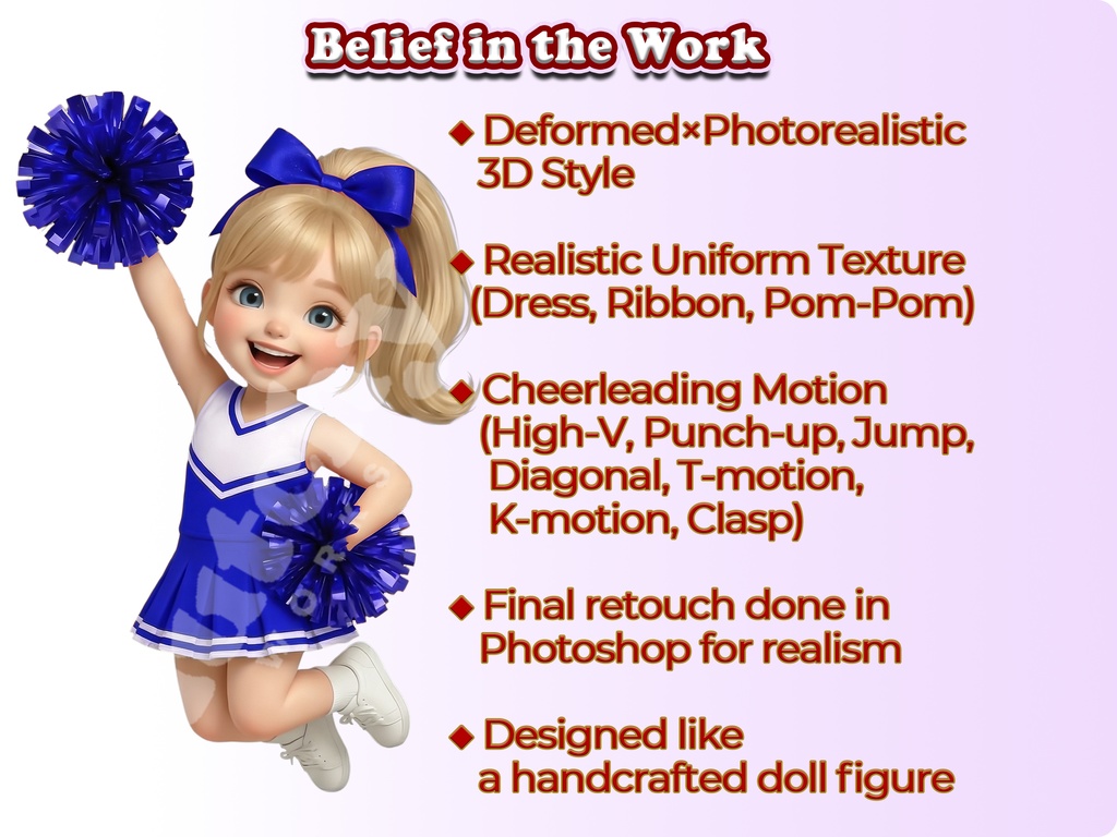 ジュニアチアガール クリップアート スクールスピリットエディッション Vol.2 | 32枚PNG 透過背景