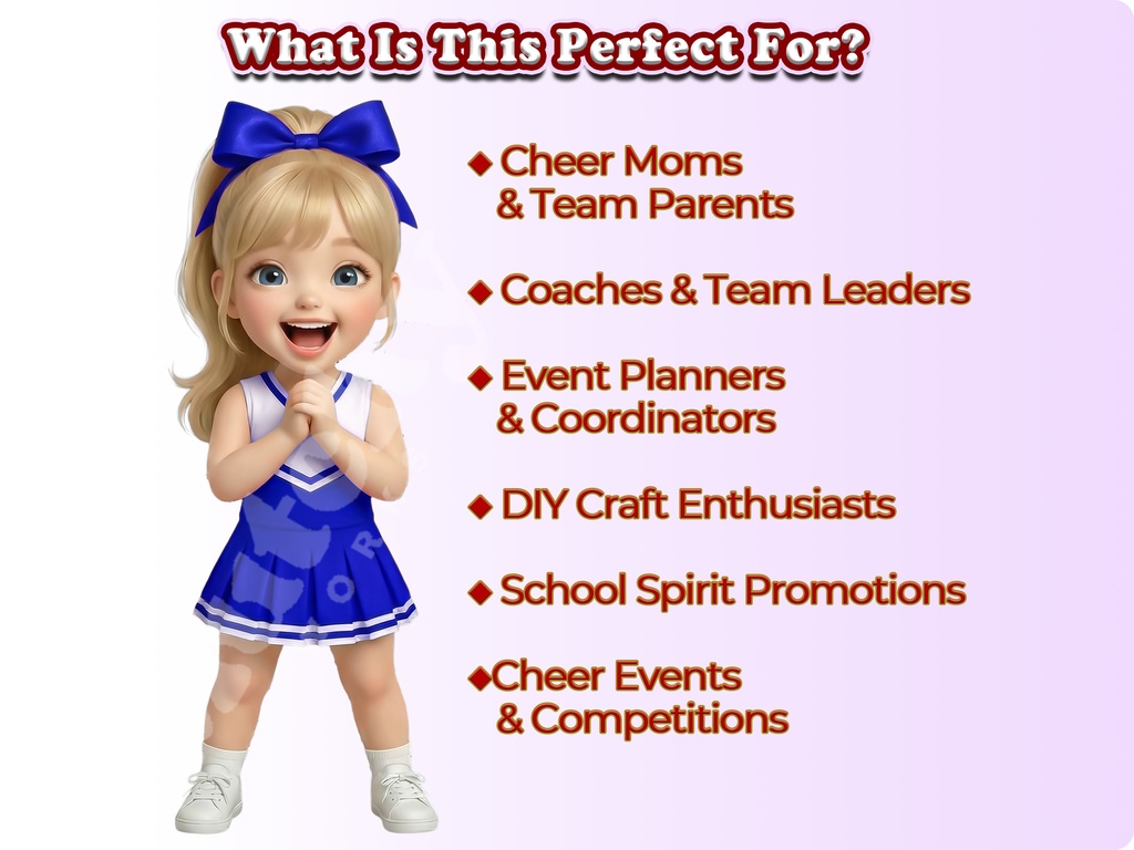 ジュニアチアガール クリップアート スクールスピリットエディッション Vol.2 | 32枚PNG 透過背景