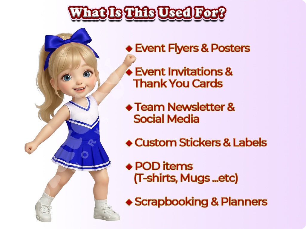 ジュニアチアガール クリップアート スクールスピリットエディッション Vol.2 | 32枚PNG 透過背景