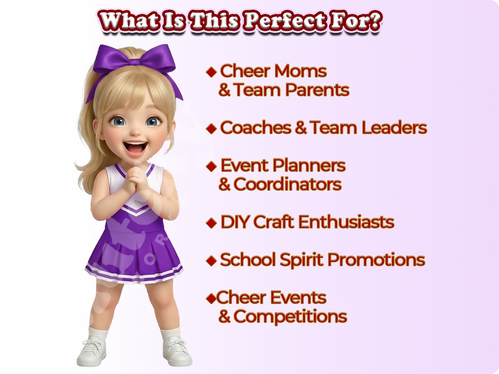 ジュニアチアガール クリップアート スクールスピリットED Vol.3 | 32枚PNG 透過背景